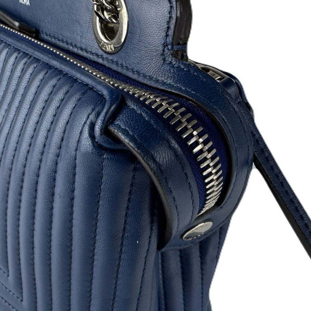 FENDI Blue Leather Shoulder Bag - Picture 7 of 12